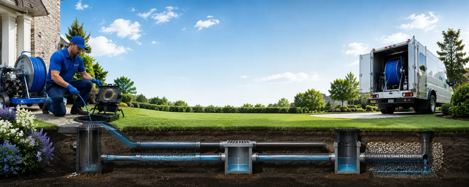 Outdoor drain cleaning information for Maywood, NE